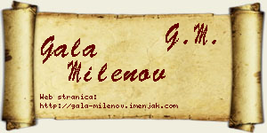 Gala Milenov vizit kartica